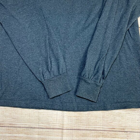 Texas State University Bobcats College Long Sleeve T-Shirt Medium Gray Gildan - Picture 8 of 8